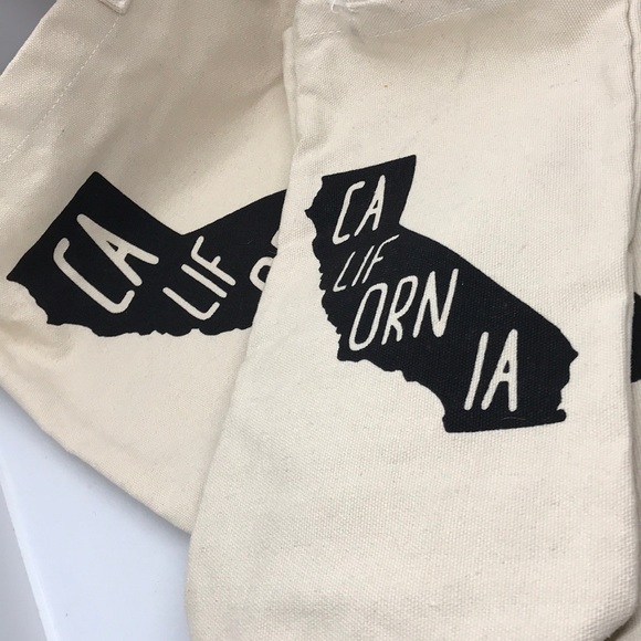Canvas Calif Map Wine Bags - Picture 2 of 2